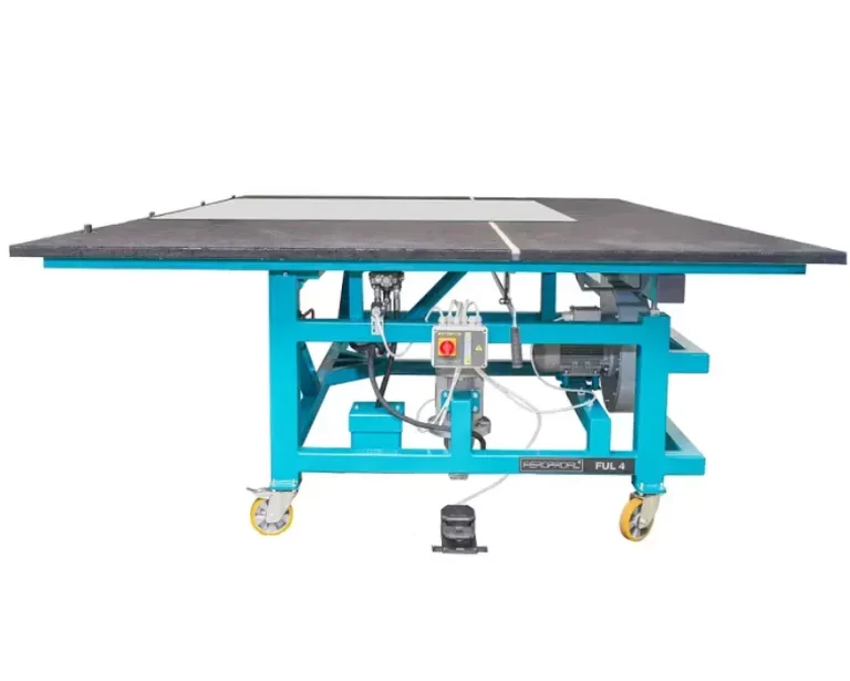 Hydraulic glass tilting table - bent