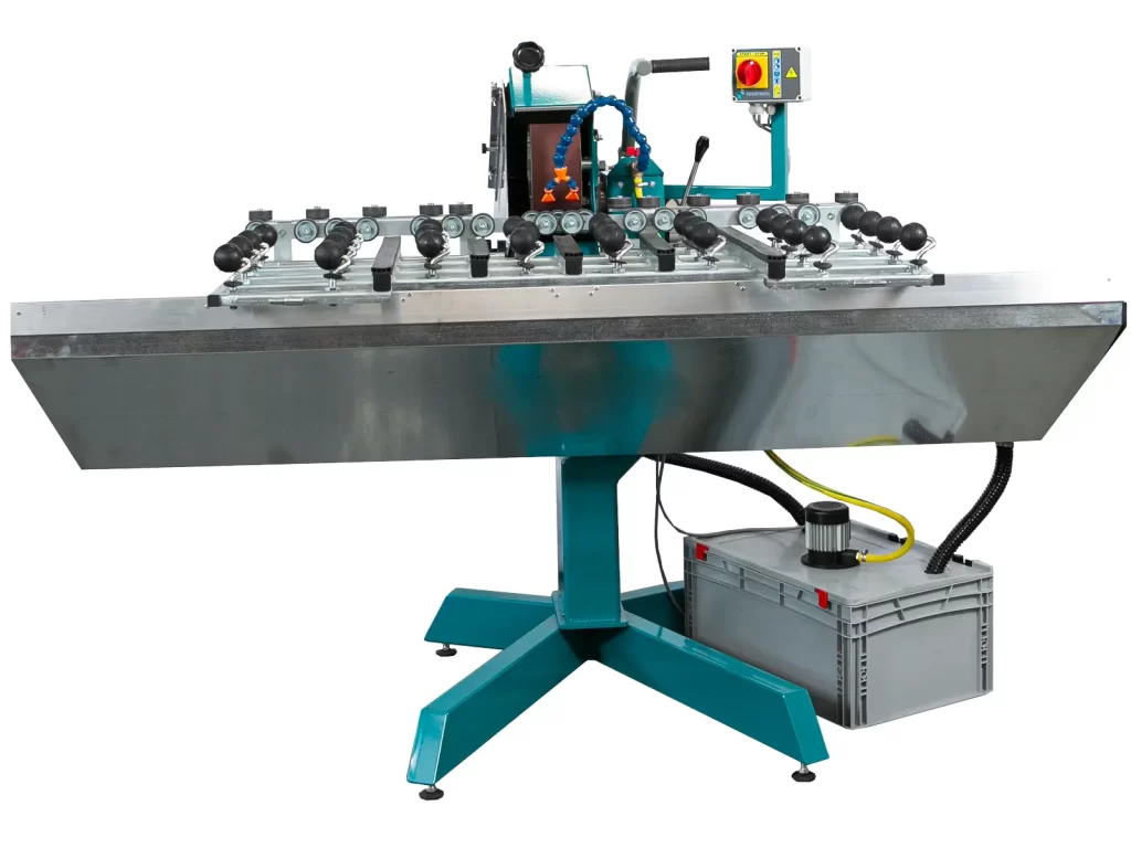 Horizontal glass edging machine