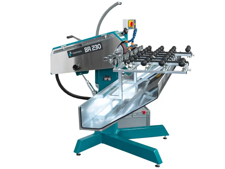 Horizontal glass edging machine - Side left view